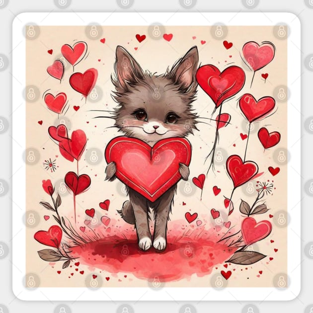 Valentines day cat gift ideas Sticker by WeLoveAnimals